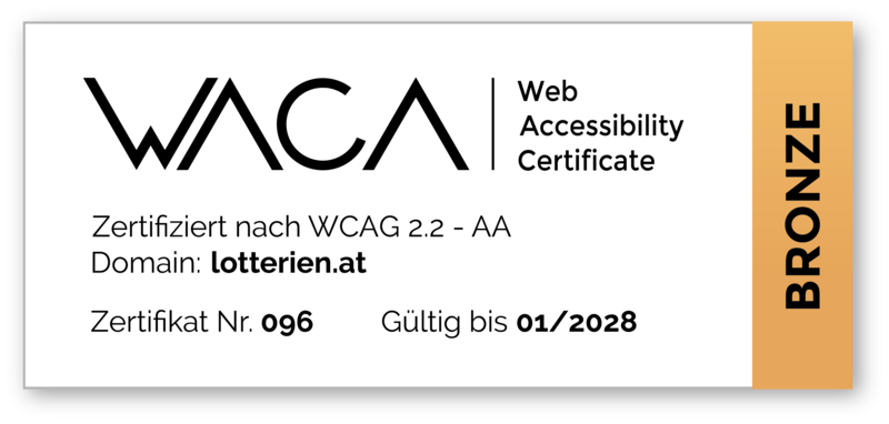 WACA-Zertifizierungs-Badge für lotterien.at WACA-Zertifizierungs-Badge für lotterien.at