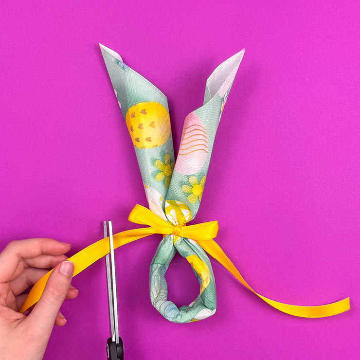 Ein Bild das zeigt, wie die Schleife gekürzt wird.