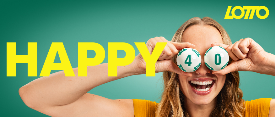 Happy 40 Lotto. 40 Jahre Lotto wird gefeiert.