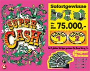 Rubbellos Super Cash - bis zu 75.000 Euro gewinnen