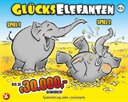 Rubbellos Glückselefanten - bis zu 30.000 Euro gewinnen