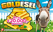 Rubbellos Goldesel - bis zu 20.000 Euro gewinnen